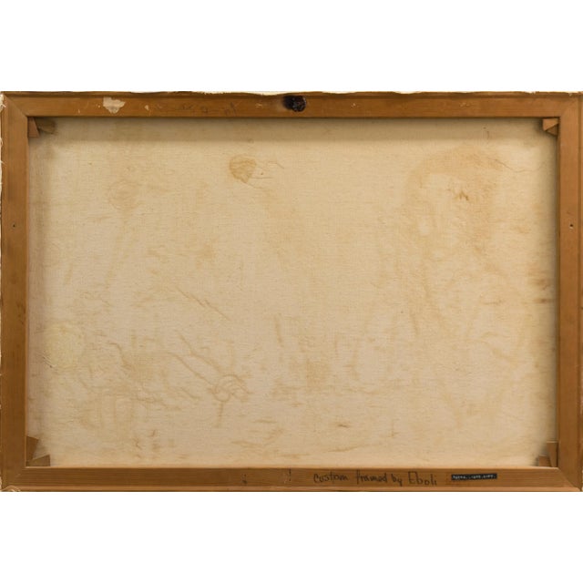 'Figure Seated in Interior' by Millicent Tomkins, Woman Artist, Berkeley, San Francisco Museum of Art For Sale - Image 9 of 9