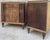 Italian Walnut and Beech Wood Nightstands with Black Glass, 1940s, Set of 2 For Sale - Image 9 of 16