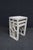 2010s Set of 3 Distressed White Geometric Nesting Tables For Sale - Image 5 of 10