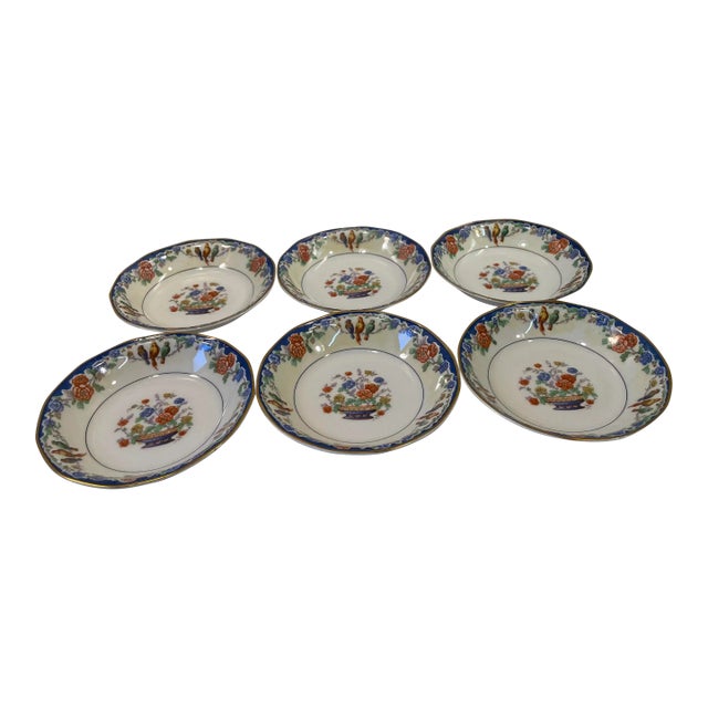 Vintage French Faience Limoges Berry Bowls - Set of 6 For Sale