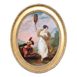 School of Angelica Kauffman, Travellers, 1838, Oil on Canvas For Sale