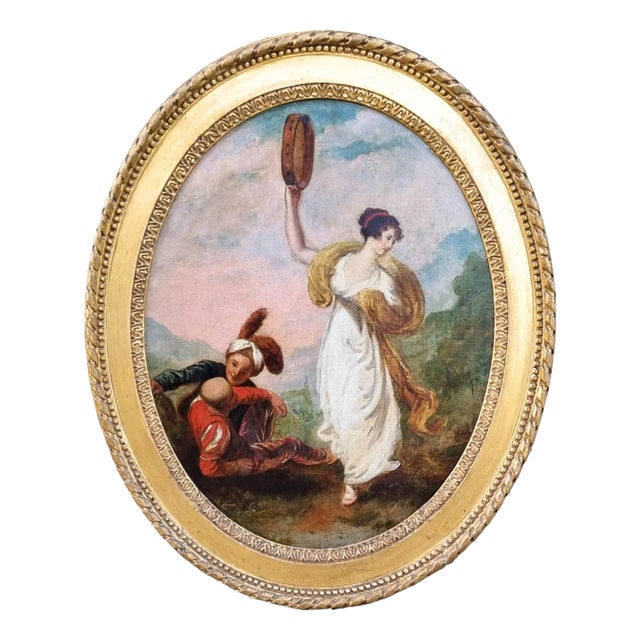 School of Angelica Kauffman, Travellers, 1838, Oil on Canvas For Sale