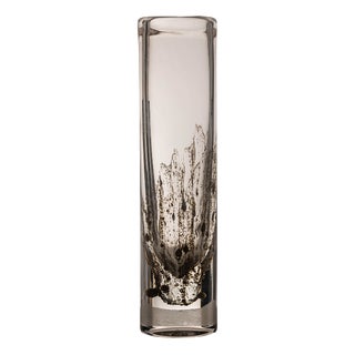 Cylindrical Blown Glass Vase with Gold Inclusions from Peill & Putzler, Germany, 1960s For Sale