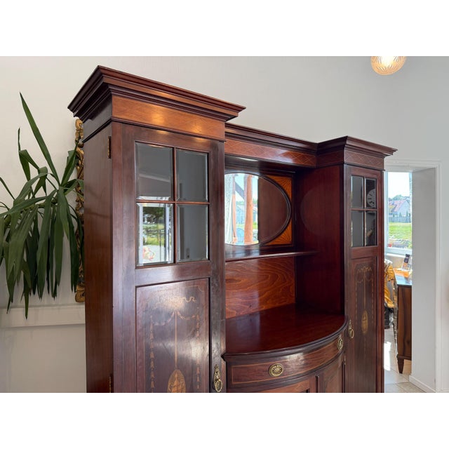 Brown Art Nouveau Bookcase, 1890s For Sale - Image 8 of 13