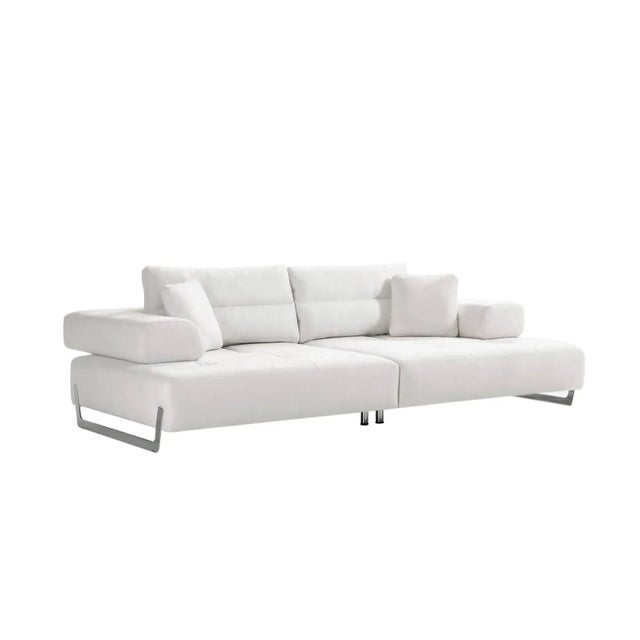 Pasargad Home Ravenna Sofa With Sliding Back & Armrests, White For Sale - Image 12 of 12