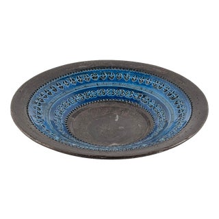 Large Rimini Blue Series Centerpiece Bowl by Aldo Londi for Bitossi, 1970s For Sale