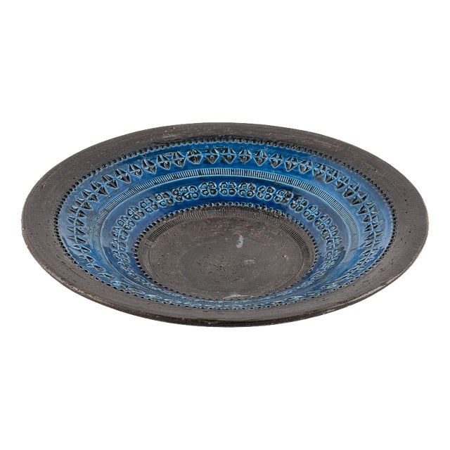 Large Rimini Blue Series Centerpiece Bowl by Aldo Londi for Bitossi, 1970s For Sale
