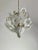 3-light Venetian chandelier with Murano glass flowers, 1970s Golden metal structure. Intact and in good condition, E14...