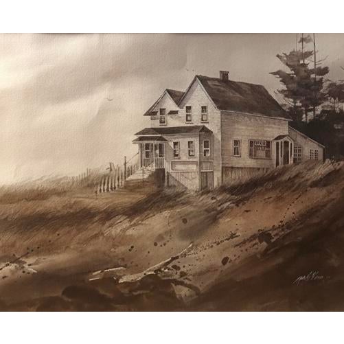 Late 20th Century Original Lithograph of House on a Hill by John C. Ebner For Sale In Seattle - Image 6 of 7