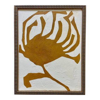 2025 "Leucospermum" Contemporary Abstract Botanical Painting on Canvas by Artist r.k. Red For Sale