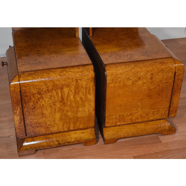 1920s Antique Art Deco Birdseye Maple Nightstands a Pair Chairish