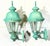 1960s Pair Vintage Solid Brass Verdigris Carriage Lanterns-Traditional Colonial Style For Sale - Image 5 of 16