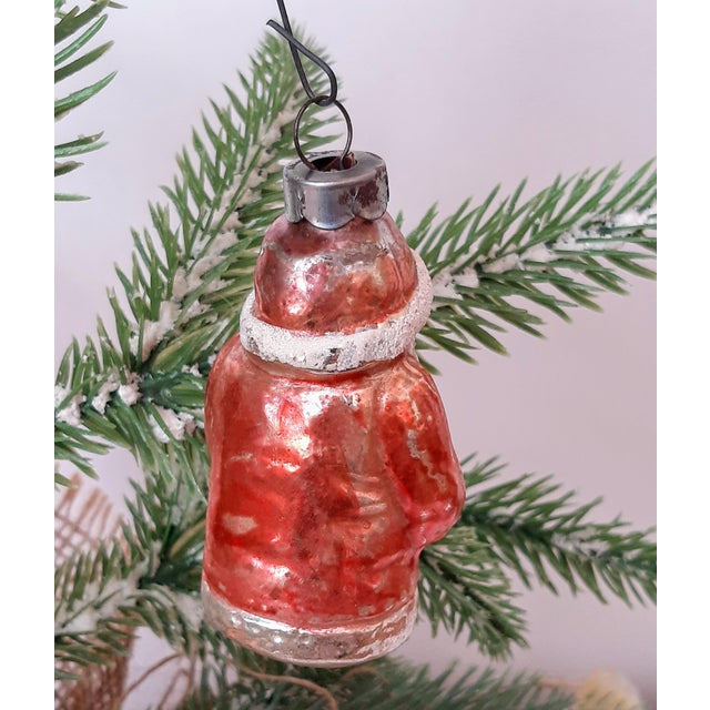 Mercury Glass Santa Christmas Ornament Old St Nick For Sale In Fayetteville, AR - Image 6 of 7
