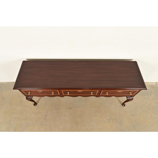 Henkel Harris Queen Anne Solid Mahogany Sideboard Credenza For Sale - Image 10 of 15