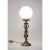 1950s Brass Lady Table Lamp With Opaline Glass Shade For Sale - Image 9 of 10