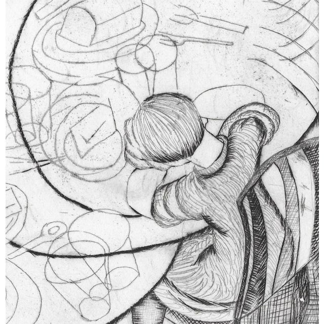 1950s 1950s Family Mid Century Modern Etching For Sale - Image 5 of 6