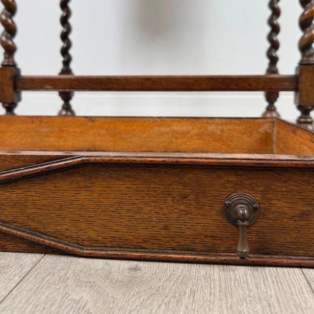 Early 20th Century Antique English Jacobean Revival Oak Side Table For Sale - Image 6 of 12