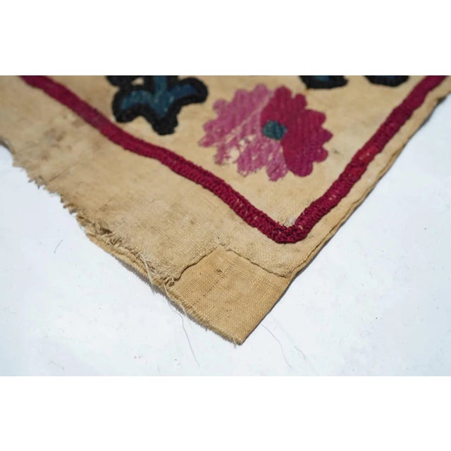 Antique Uzbekistan Suzani Textile Rug 6'2'' x 9'9'' For Sale In New York - Image 6 of 11