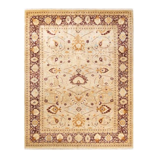 Mogul, One-of-a-Kind Hand-Knotted Area Rug in Ivory, 8' 0" x 10' 3" For Sale