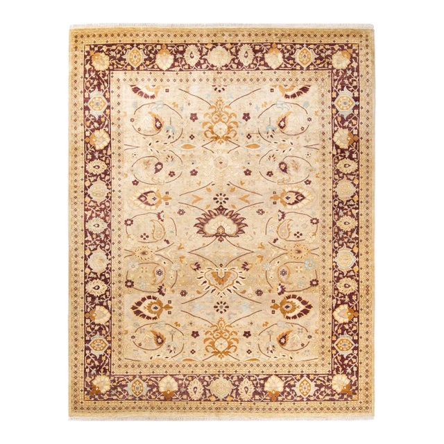 Mogul, One-of-a-Kind Hand-Knotted Area Rug in Ivory, 8' 0" x 10' 3" For Sale
