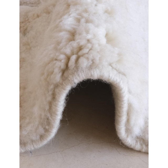 White Moroccan Beni Mrirt Wool Rug - 8.6 X 4.9 Ft For Sale In Cleveland - Image 6 of 10