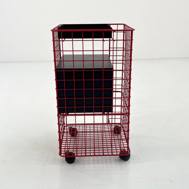 1960s Wire Chest of Drawers on Wheels, 1980s For Sale - Image 5 of 10