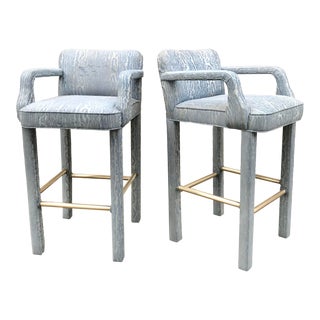 Vintage Parsons Bar Stools - a Pair For Sale
