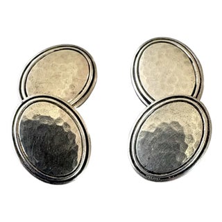 Antique Sterling Silver Cufflinks, A Pair For Sale
