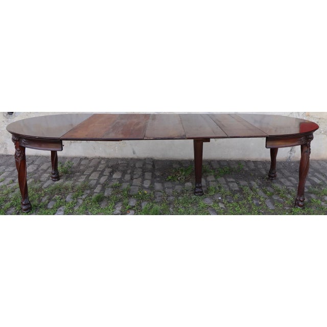 Louis Majorelle Art Nouveau Round Banquet Dining Table After Majorelle For Sale - Image 4 of 13