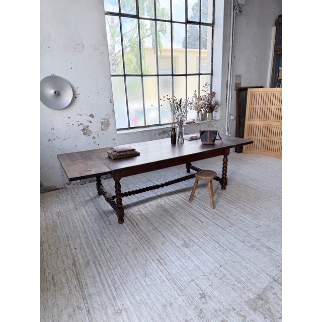 Drapers Oak Table with Extensions, 1900s For Sale - Image 5 of 18