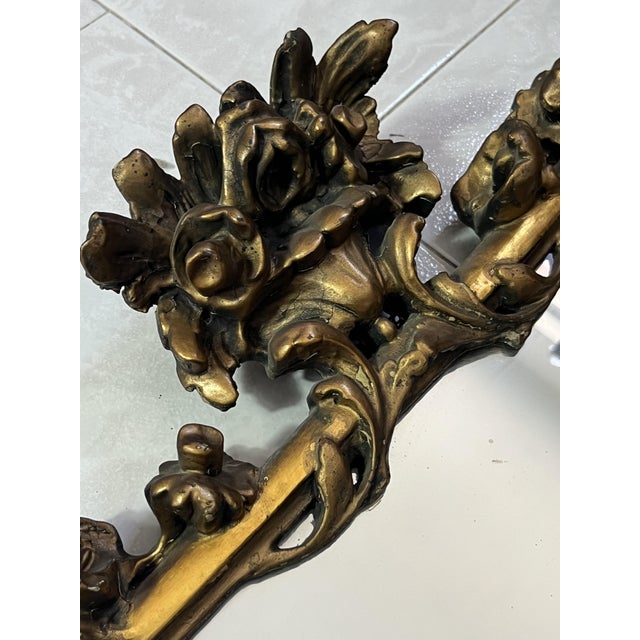 1930s French Carved Gilt Wood Wall Mirror, 1930s For Sale - Image 5 of 12