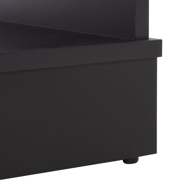 Wood Shafa Side Table in Black / Brass For Sale - Image 7 of 10