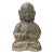 11.5" Iron Rustic Sitting Buddha Gautama Amitabha Lohon Monk Statue For Sale
