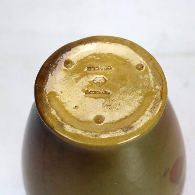 1920s Arts & Crafts Weller Louwelsa High Glaze Pottery Vase With Grape & Leaf C1920 For Sale - Image 5 of 6