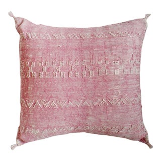 Pink Pillow Made from Vintage Kilim For Sale