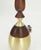 Onion Vase Shape Turned Walnut & Brass Mid Century Modern Table Lamp For Sale - Image 10 of 11