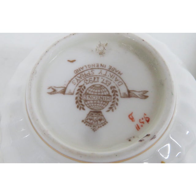 Minton Dainty Sprays England Bone China Flowers Tea Cup and Saucer 2pc Set 5033b For Sale - Image 10 of 12