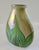Glass A Vintage Art Nouveaux-Style, Signed Iridescent Thick and Solid "Feather," Vessel/ Vase For Sale - Image 7 of 18