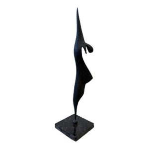 Brazilian Mid-Century Modern Abstract Bronze Sculpture on Granite Base, 1960s