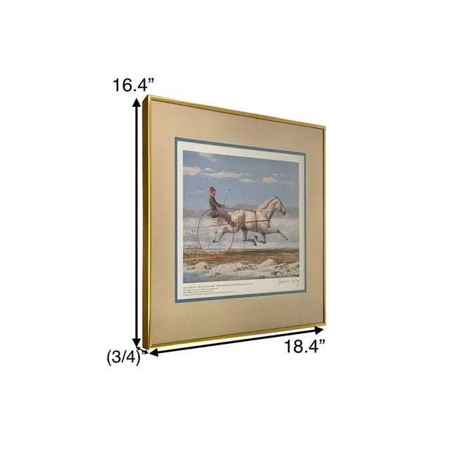 This vintage style equestrian art print by Jenness Cortez features a horse as its subject, making it a perfect addition to...