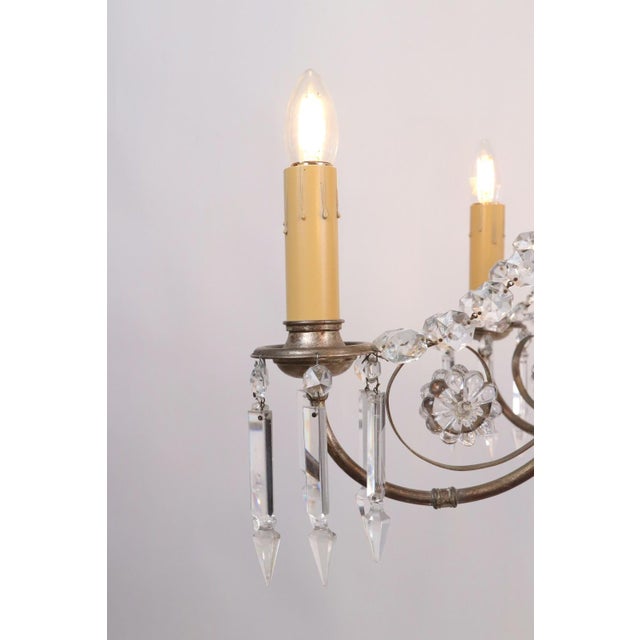 Early 20th Century Waterfall Crystal Chandelier For Sale - Image 15 of 17