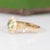 1Ct Demantoid Garnet Ring With Earth Mined Diamonds Halo: Solid 14k Gold, 6mm, Size 6.75 For Sale - Image 9 of 9