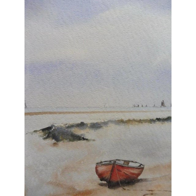 Roger Dellar Roi, East Coast Seascape, 1980, Watercolour on Paper, Framed For Sale - Image 4 of 14