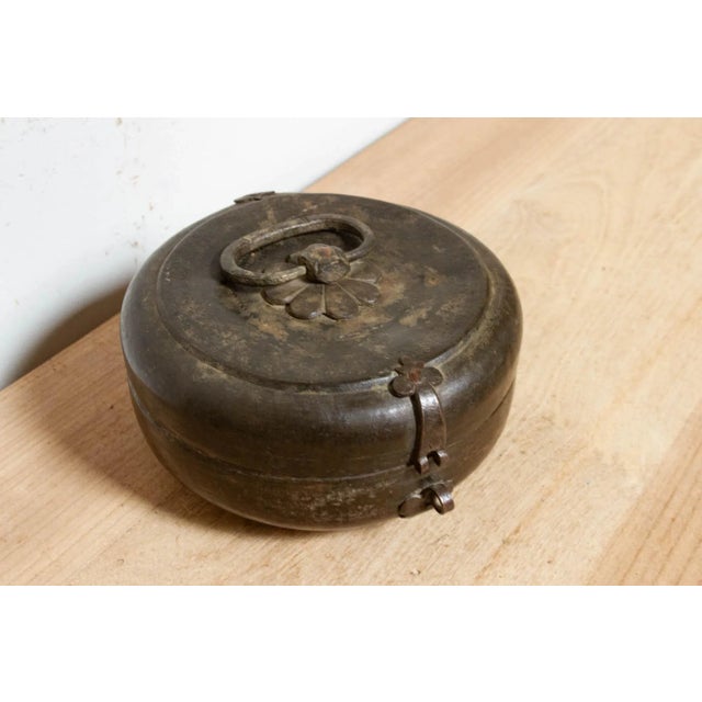 Antique Engraved Indian Brass Vessel For Sale - Image 4 of 10