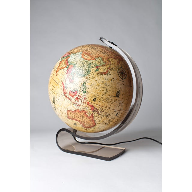 Danish Illuminated World Globe Table Lamp by Scan-Globe A/S, 1990 For Sale - Image 7 of 12