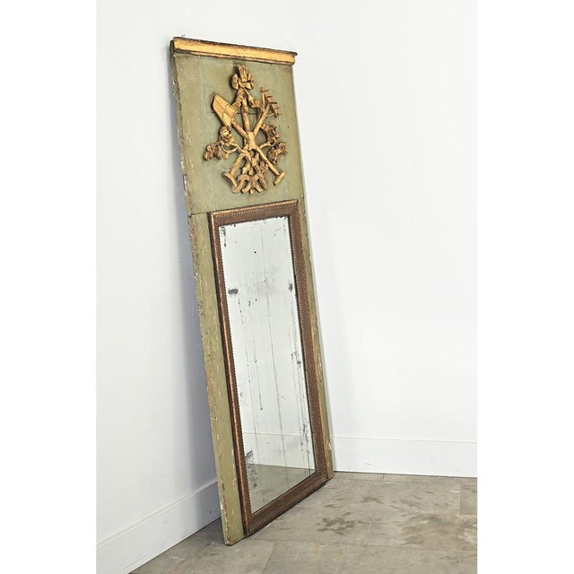 French 19th Century Gardener's Trumeau Mirror For Sale In Baton Rouge - Image 6 of 9