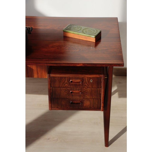 Vintage Rosewood Desk by Gunner Nielsen for Tibergaard, 1960 For Sale - Image 17 of 18