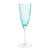 Portofino Aqua Blue - White Dot Champagne Flute - Set of 6 For Sale