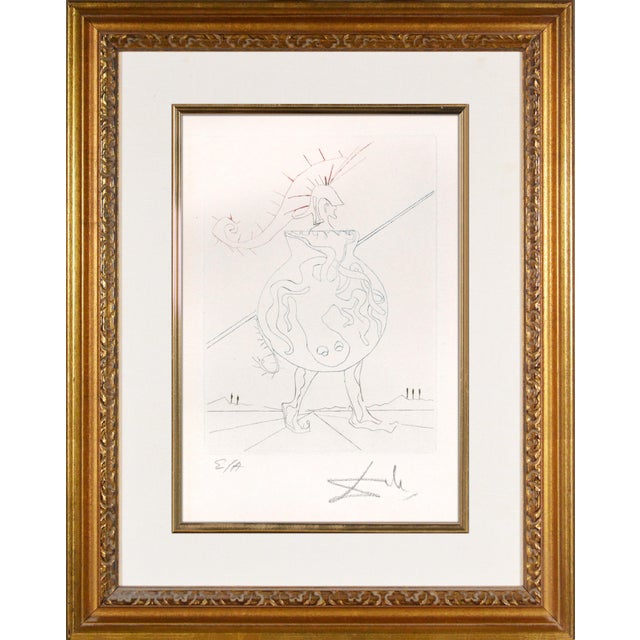 1971 Troliur and Cressida Surreal White Drypoint Salvador Dalí For Sale
