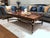 Traditional Regency-Style Burl Wood Coffee Table With Black & Gold Accents For Sale - Image 3 of 3
